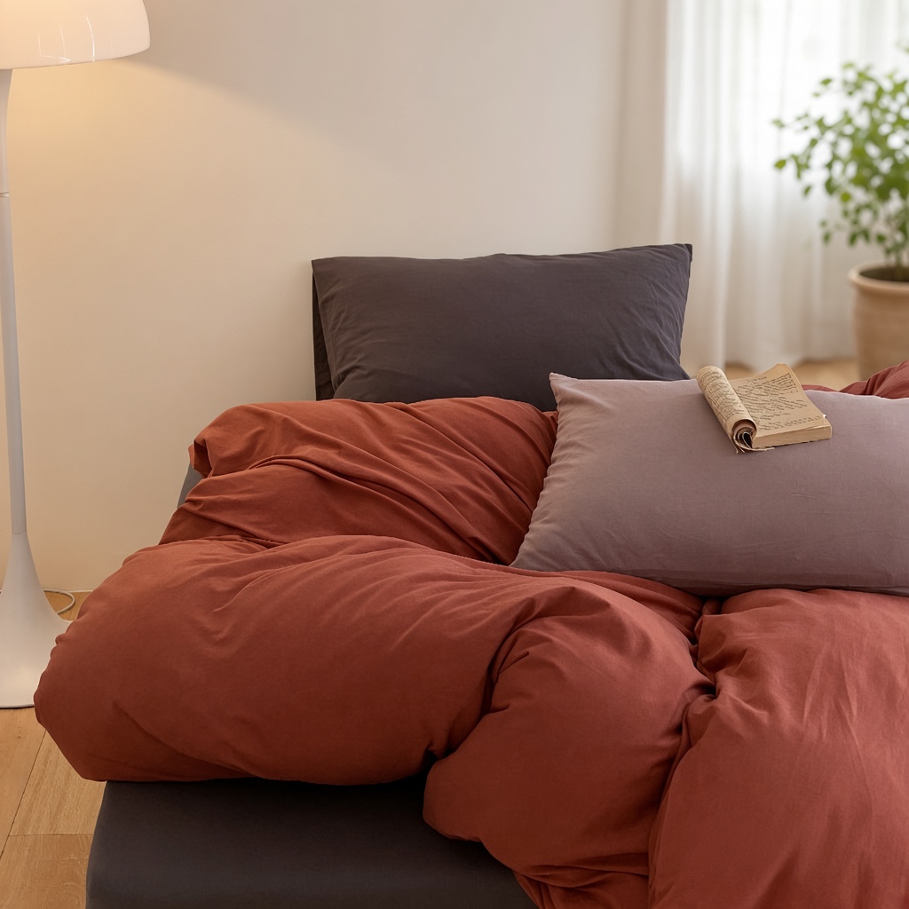 Warm Tone Jersey Knit Bedding Set