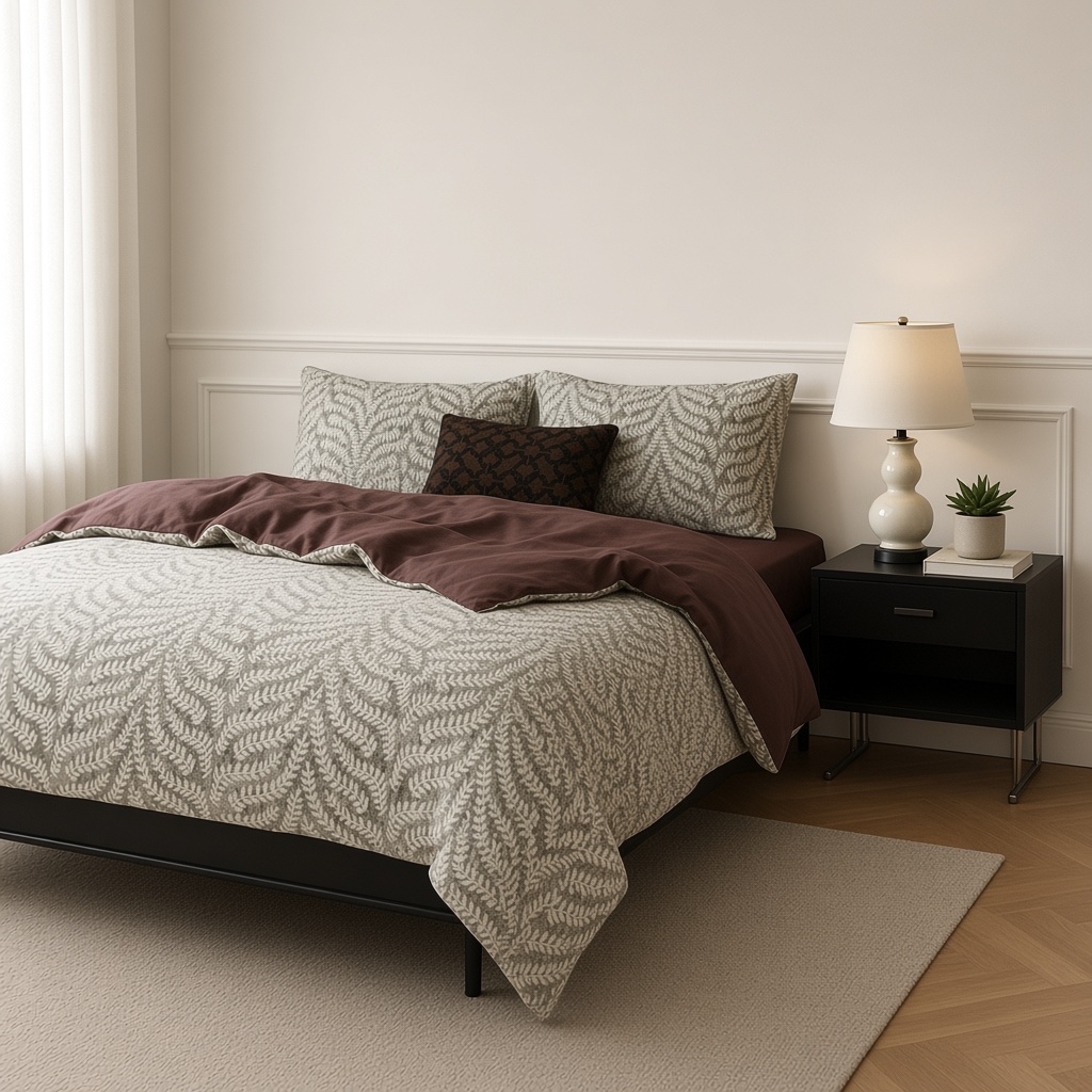 Vintage Long Staple Cotton Expertly Woven Jacquard Silky Bedding Set