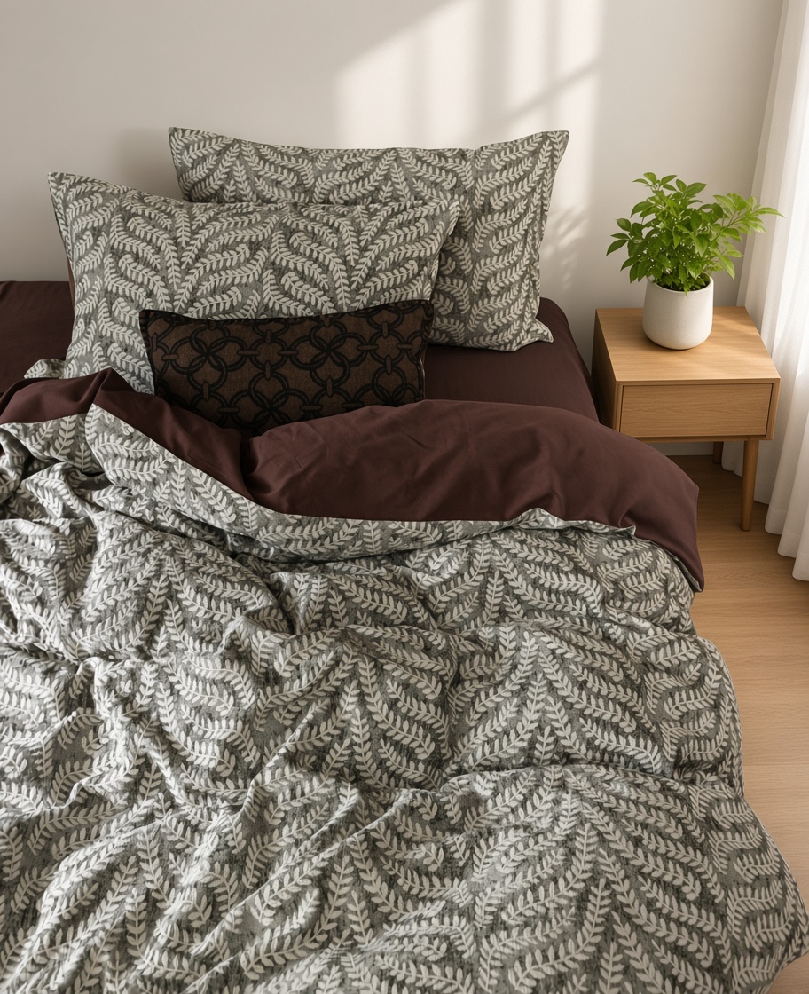 Vintage Long Staple Cotton Expertly Woven Jacquard Silky Bedding Set