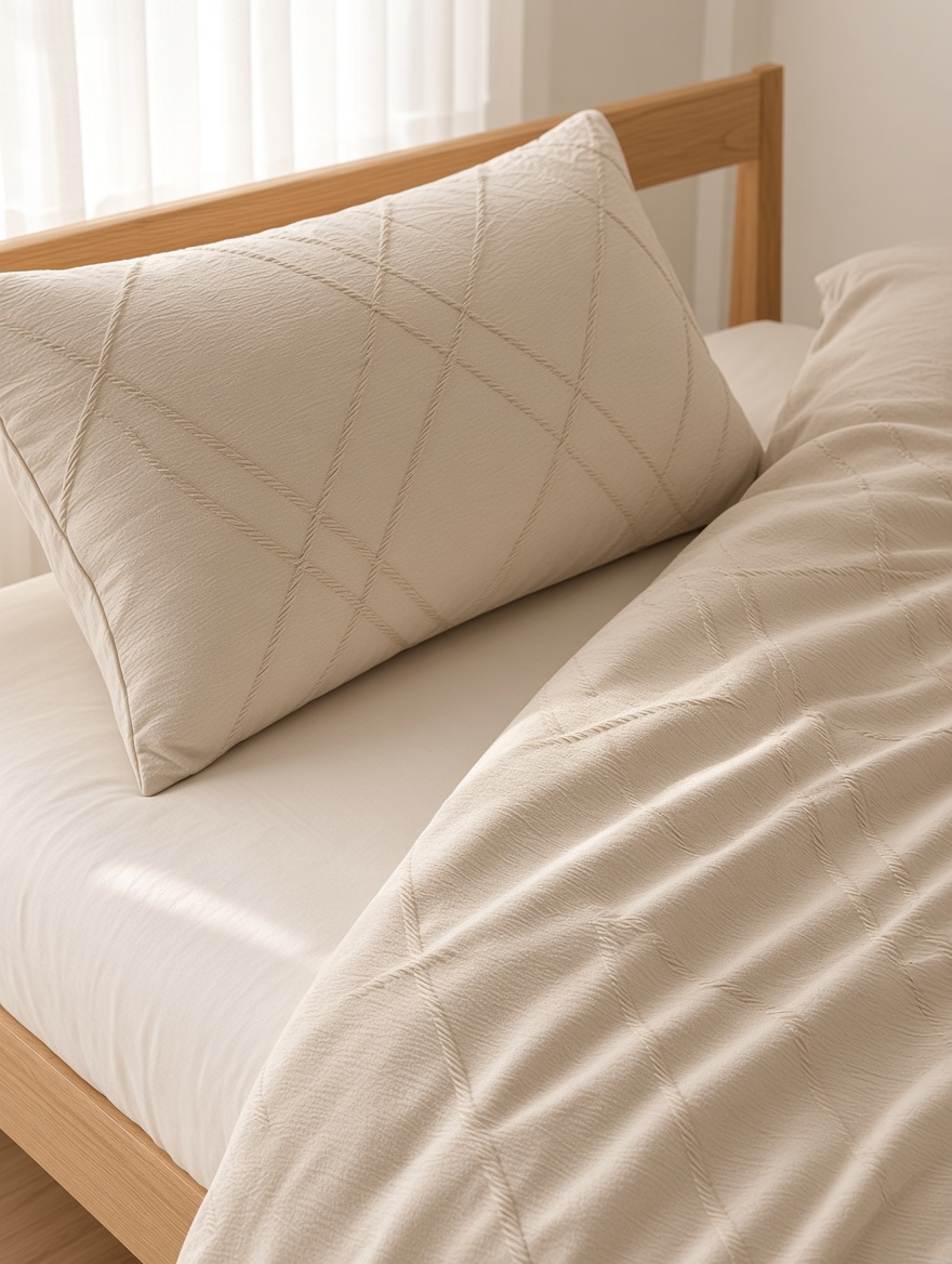 Geometric Cotton Jacquard Breathable Bedding Set