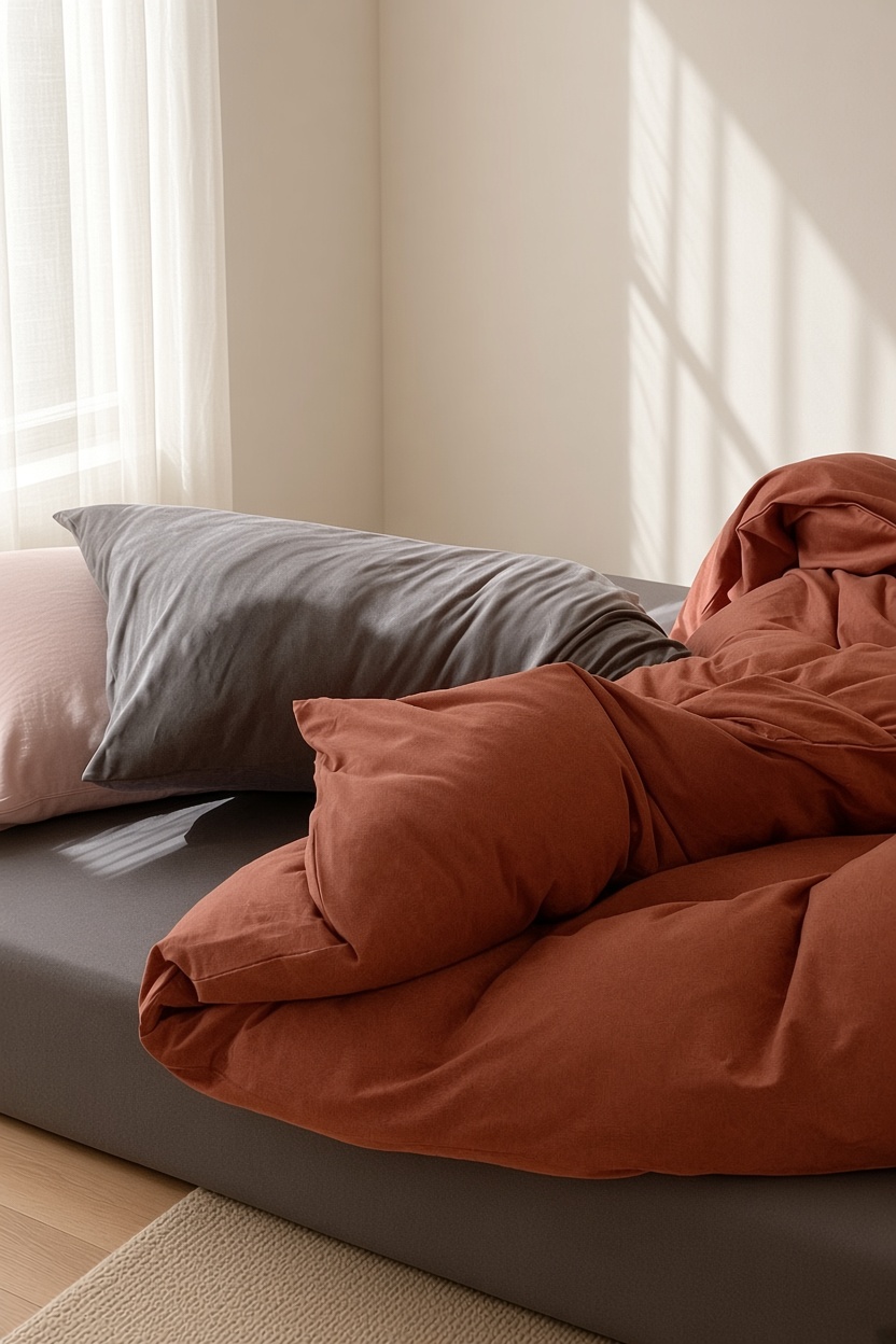 Warm Tone Jersey Knit Bedding Set