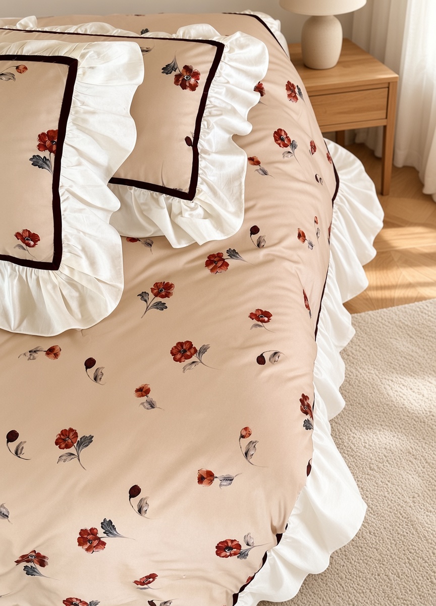 Floral Ruffled Bedding Bundle