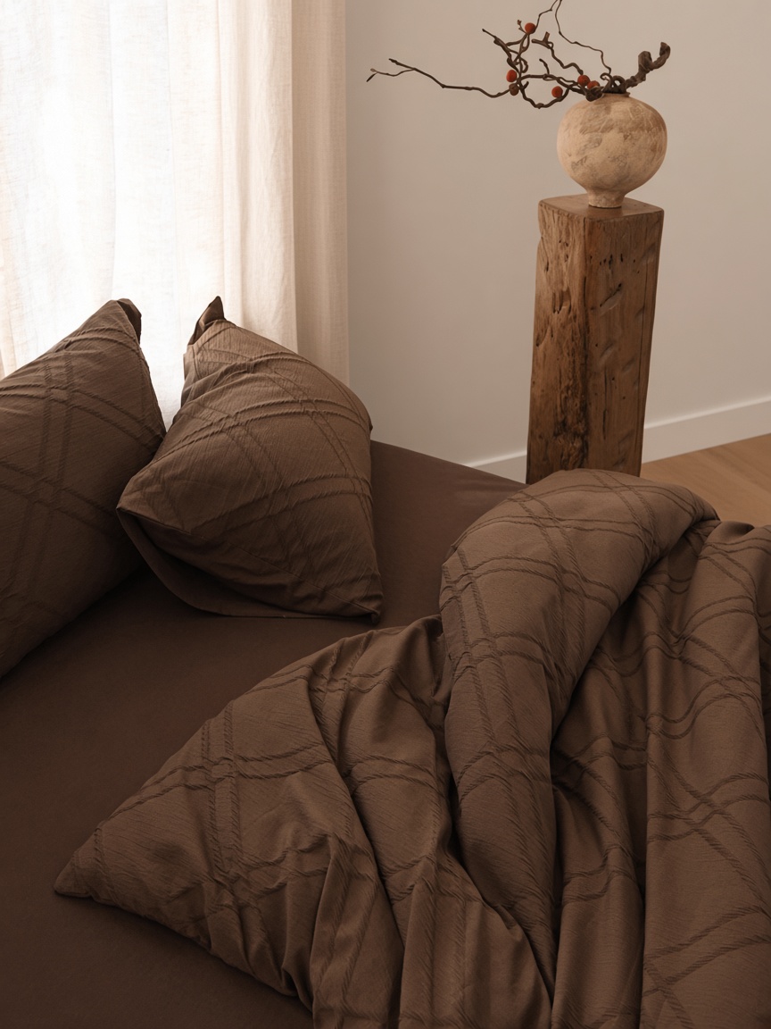 Geometric Cotton Jacquard Breathable Bedding Set