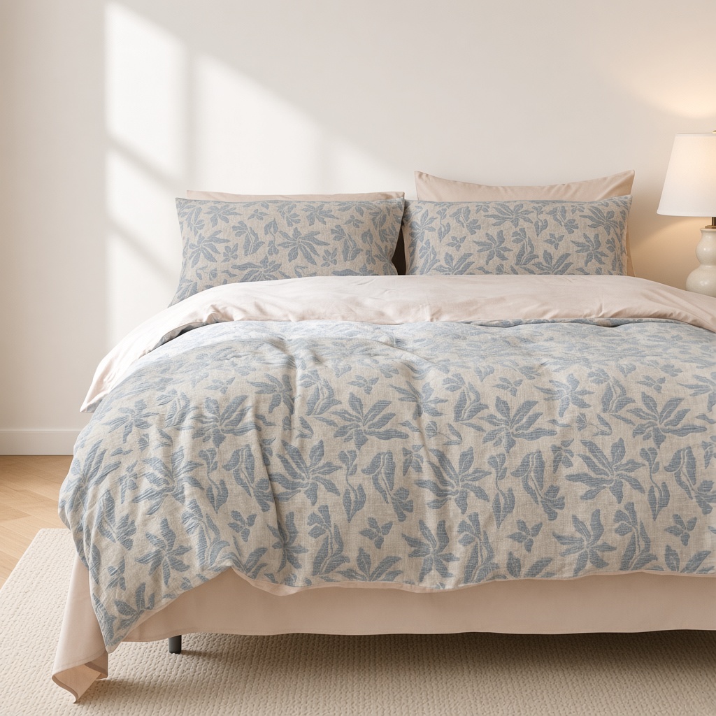 Vintage Long Staple Cotton Expertly Woven Jacquard Silky Bedding Set