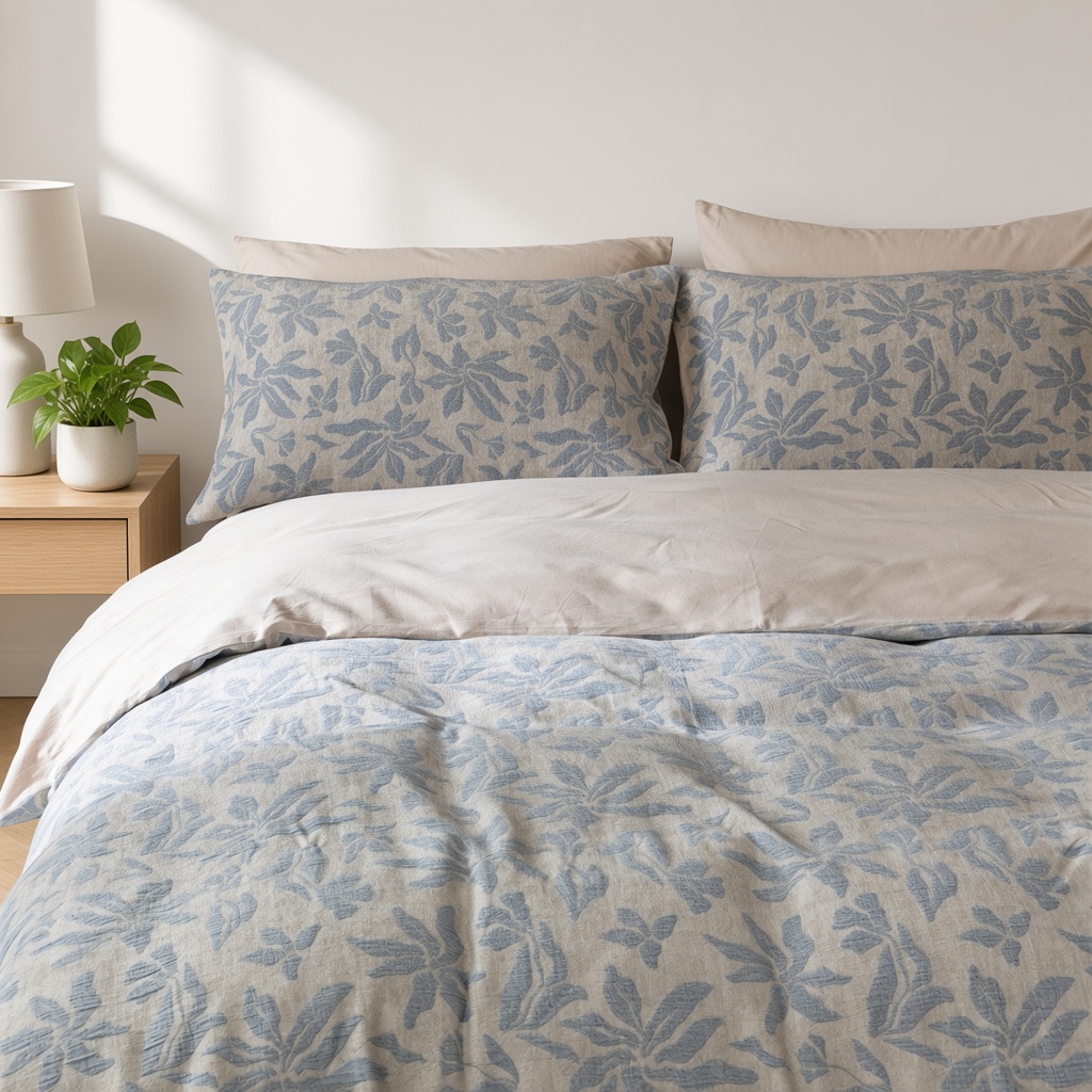 Vintage Long Staple Cotton Expertly Woven Jacquard Silky Bedding Set