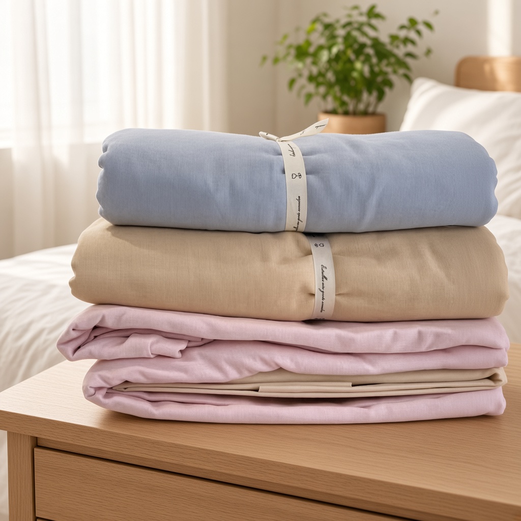 Minimalist Cotton Washed Double Layer Bedding Bundle