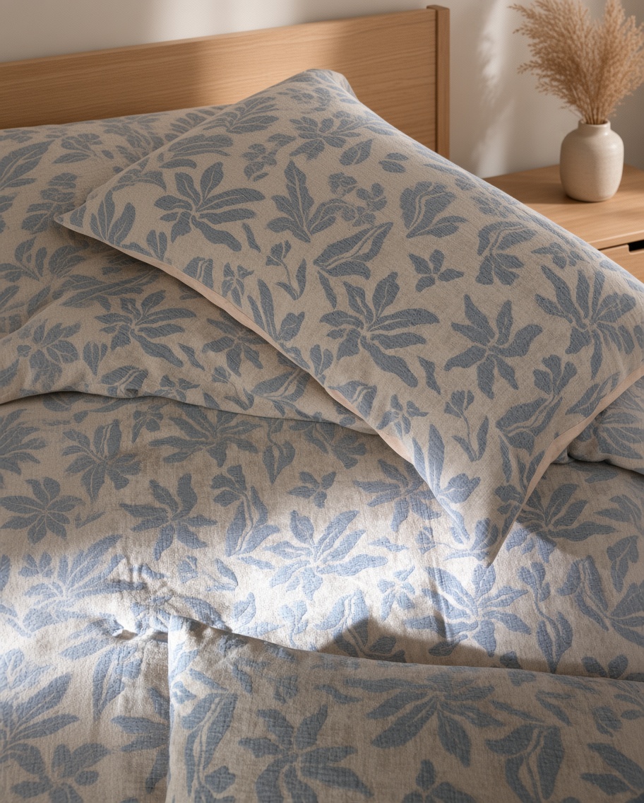 Vintage Long Staple Cotton Jacquard Silky Bedding Bundle