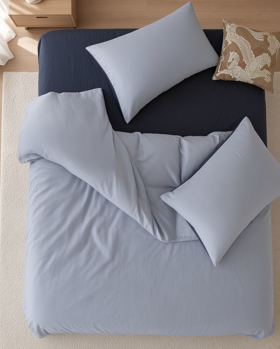 Minimalist Cotton Washed Double Layer Bedding Bundle