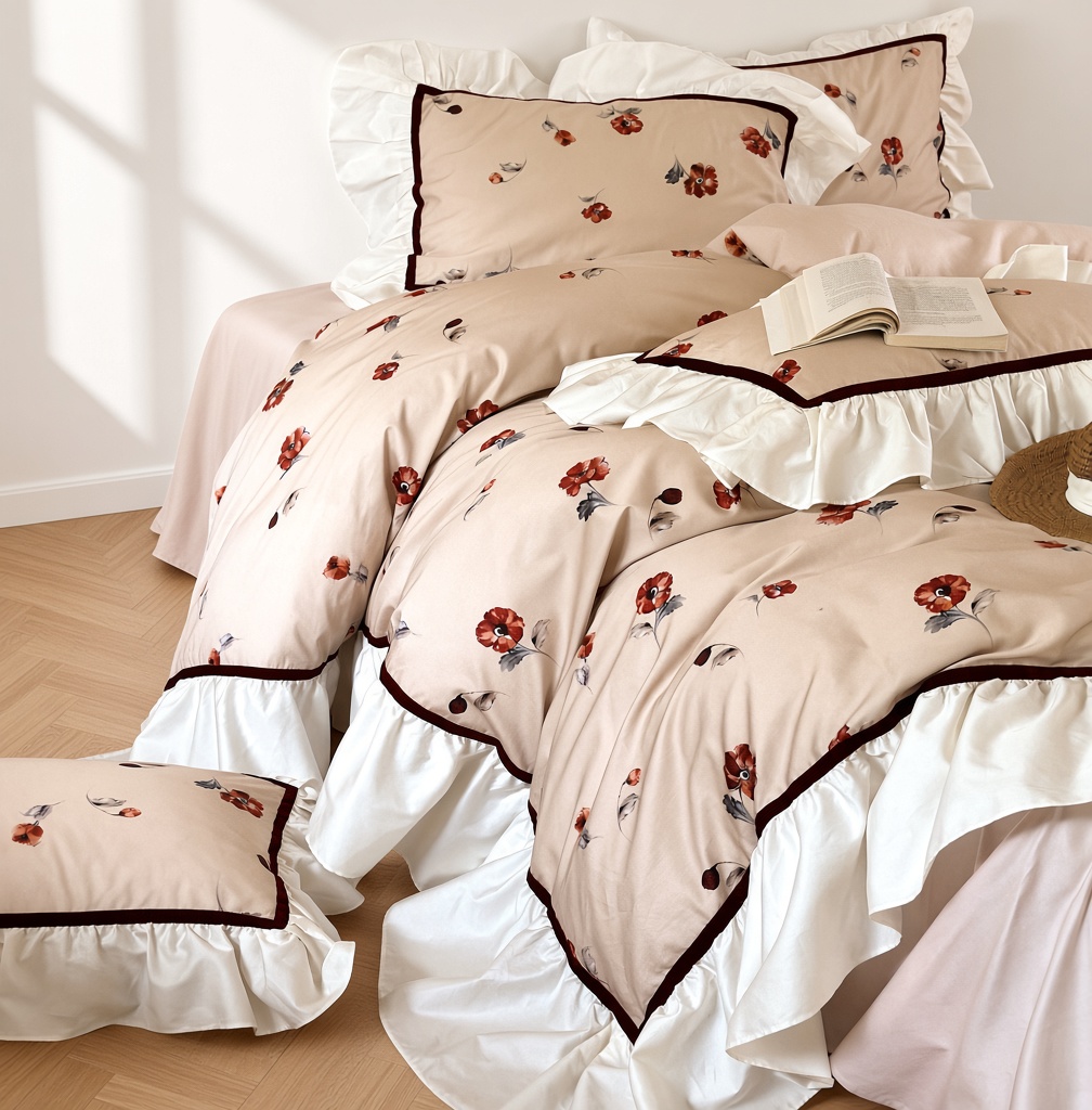 Floral Ruffled Bedding Bundle