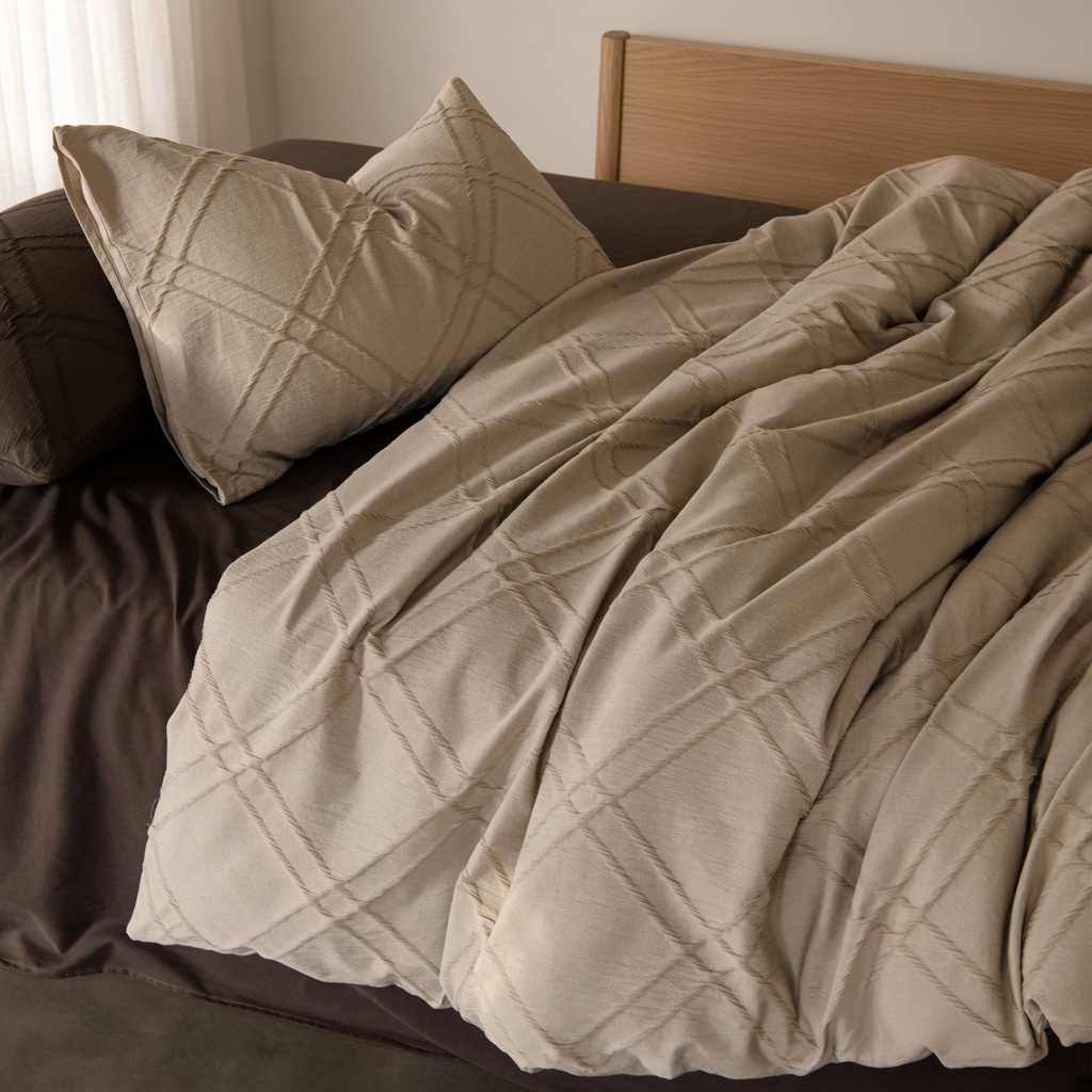 Minimalist Geometric Cotton Jacquard Bedding Set