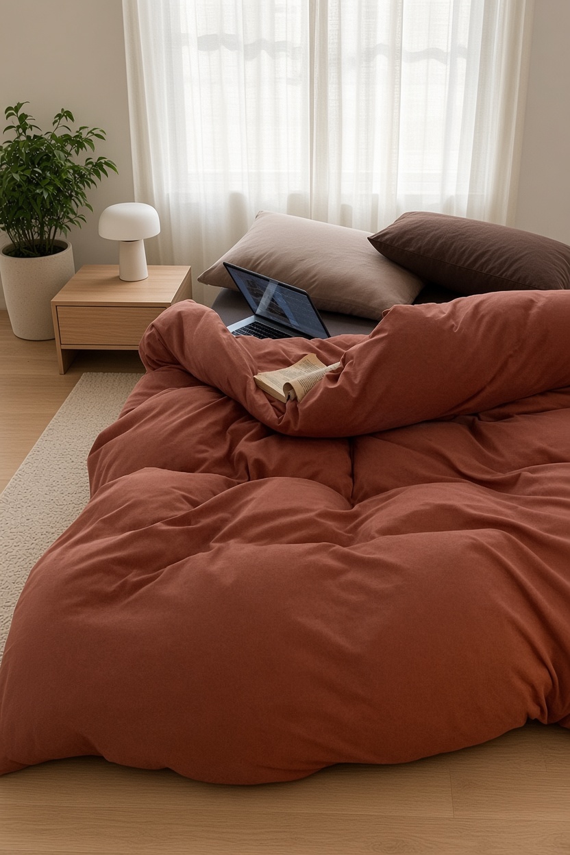 Mixed Color Jersey Knit Breathable Bedding Set