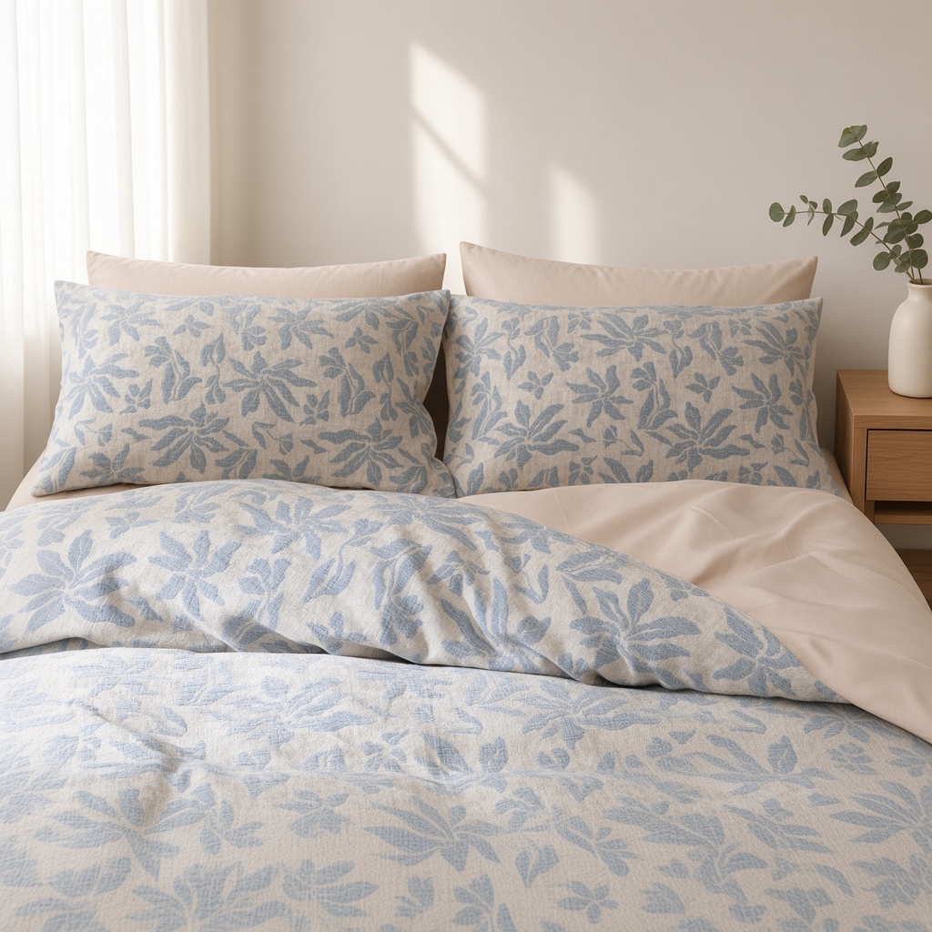 Vintage Long Staple Cotton Expertly Woven Jacquard Silky Bedding Set