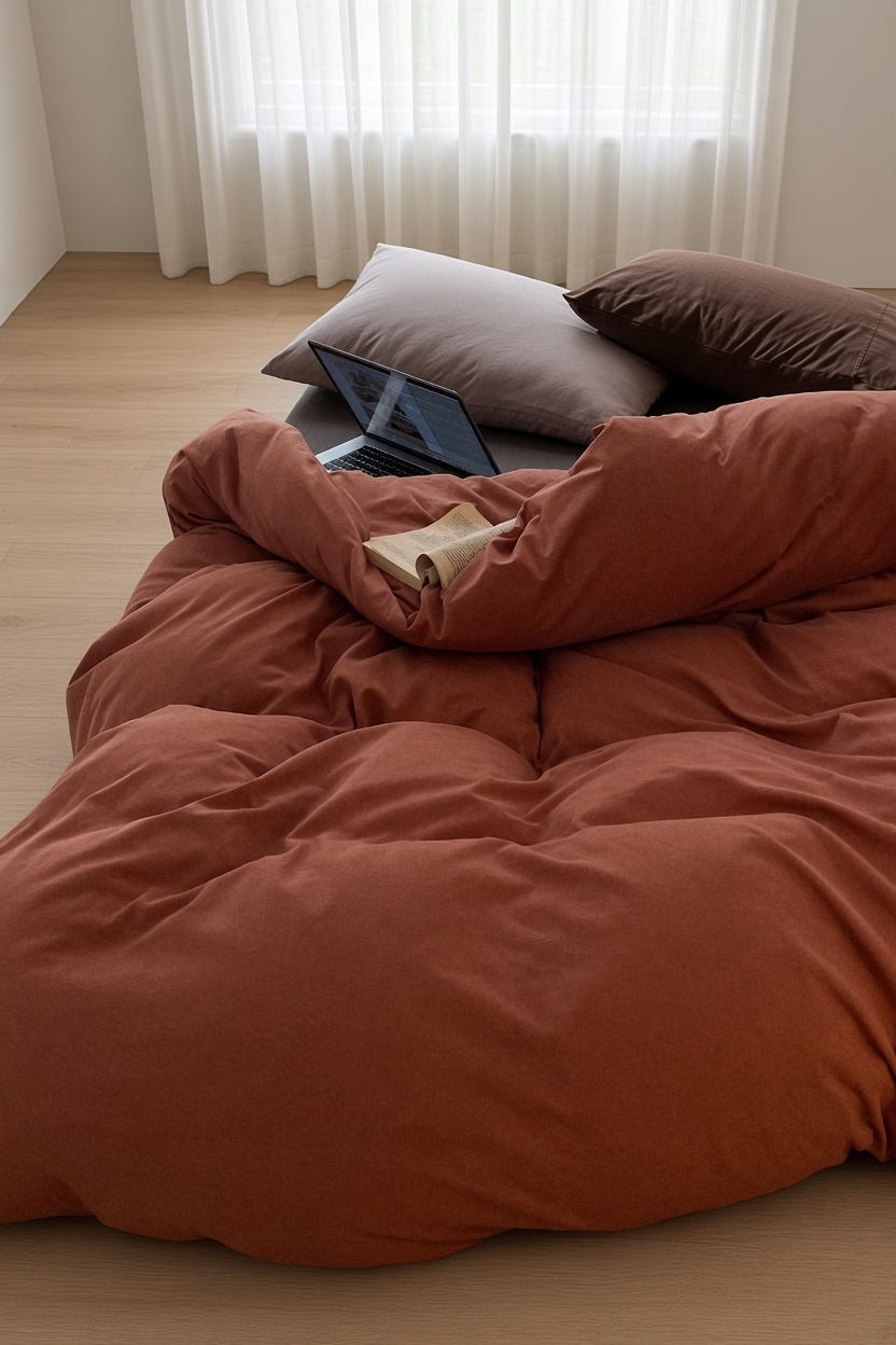 Warm Tone Jersey Knit Bedding Set