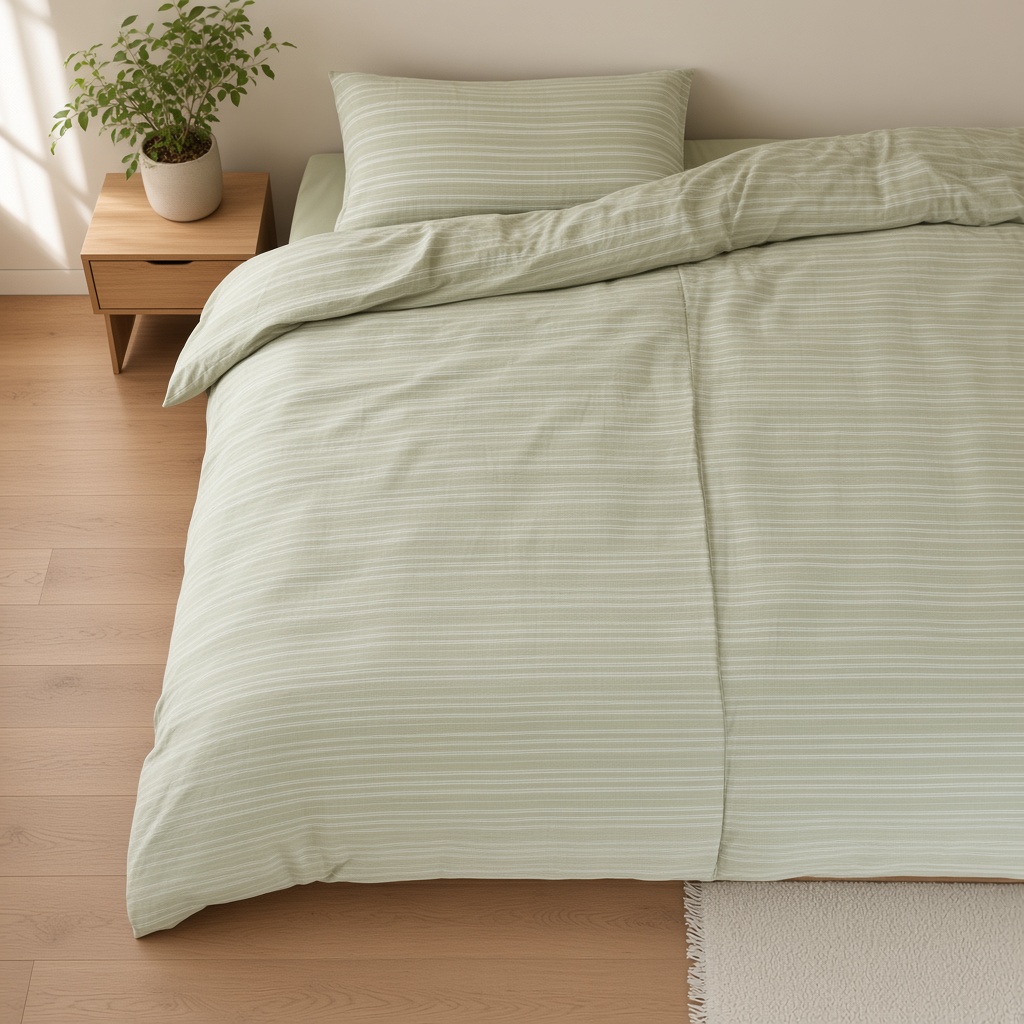 Striped Cotton Jersey Knit Bedding Set
