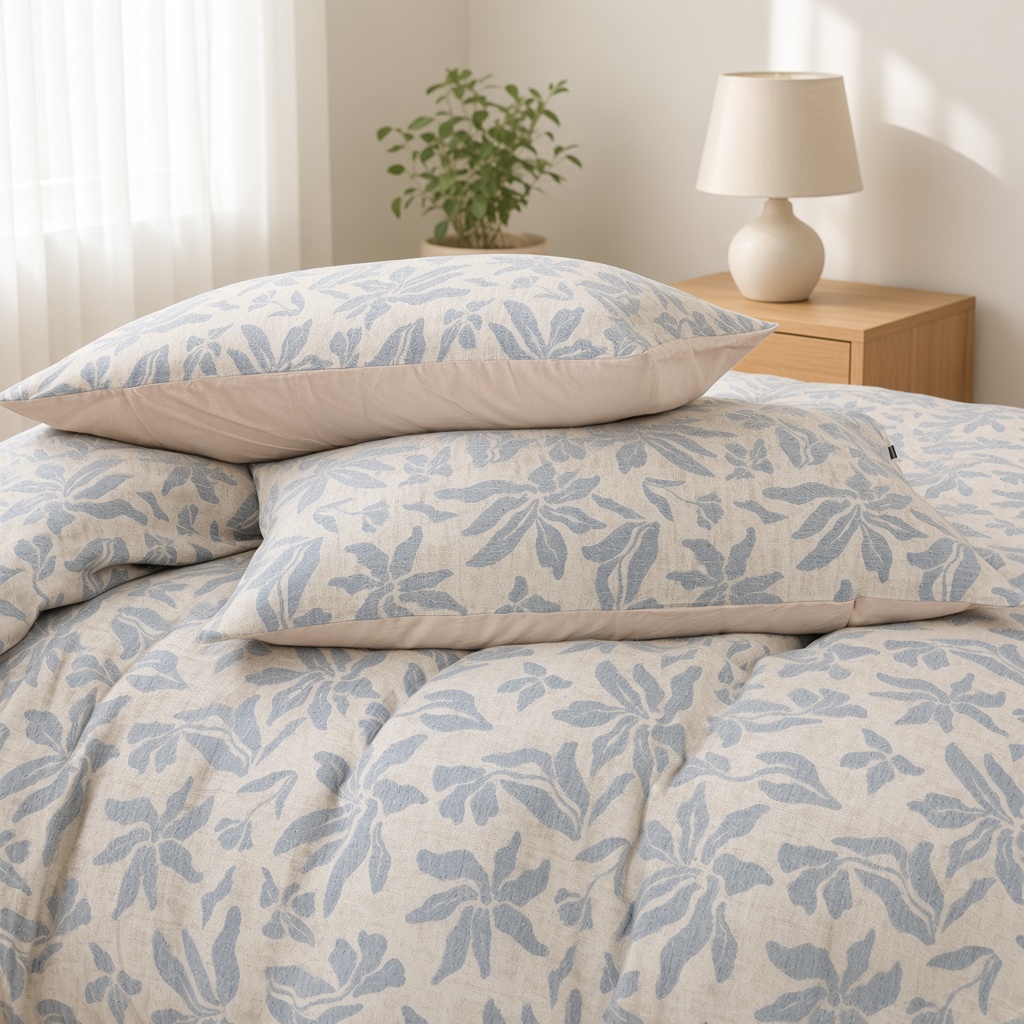 Vintage Long Staple Cotton Expertly Woven Jacquard Silky Bedding Set