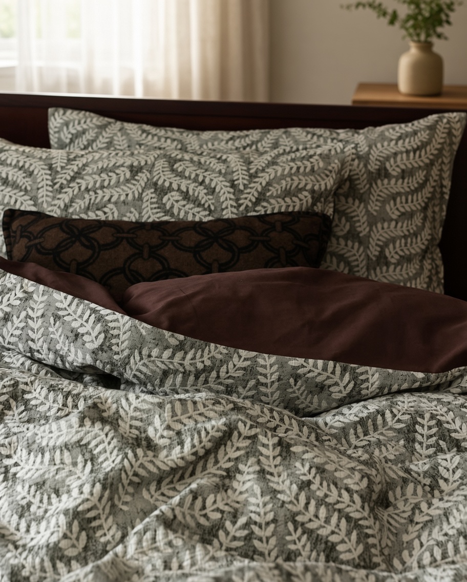 Vintage Long Staple Cotton Expertly Woven Jacquard Silky Bedding Set