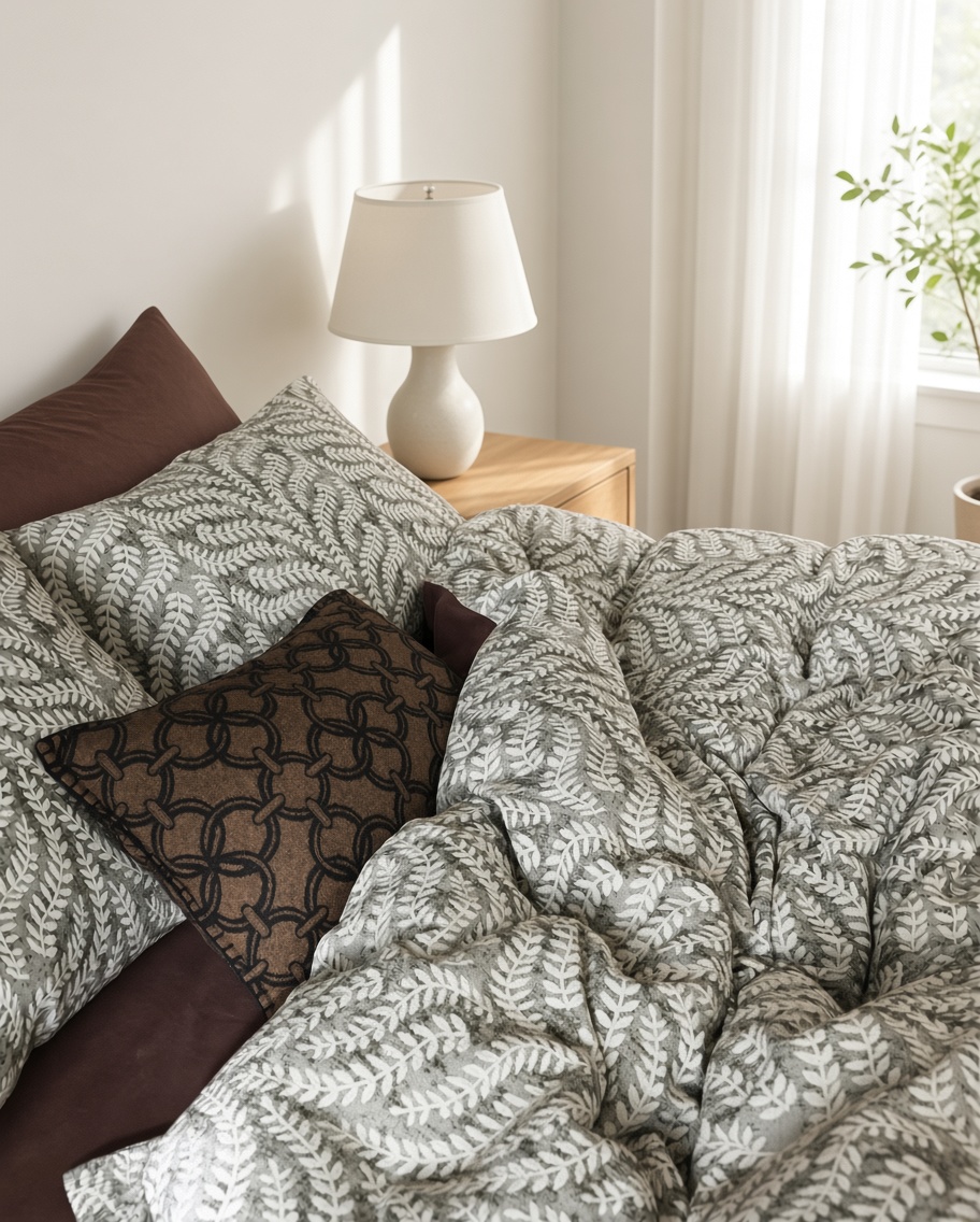 Vintage Long Staple Cotton Jacquard Silky Bedding Bundle