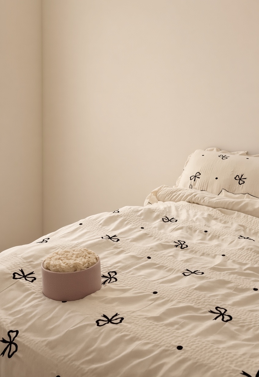 Ribbon Ruffle Long Staple Cotton Jacquard Bedding Bundle