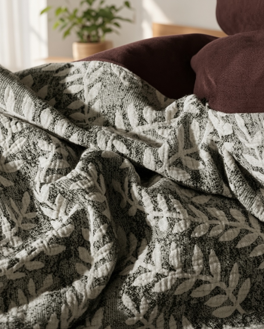 Vintage Long Staple Cotton Expertly Woven Jacquard Silky Bedding Set