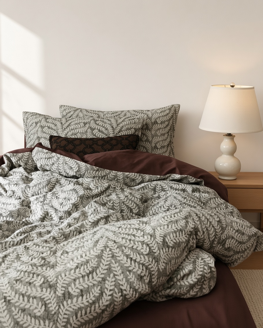 Vintage Long Staple Cotton Expertly Woven Jacquard Silky Bedding Set