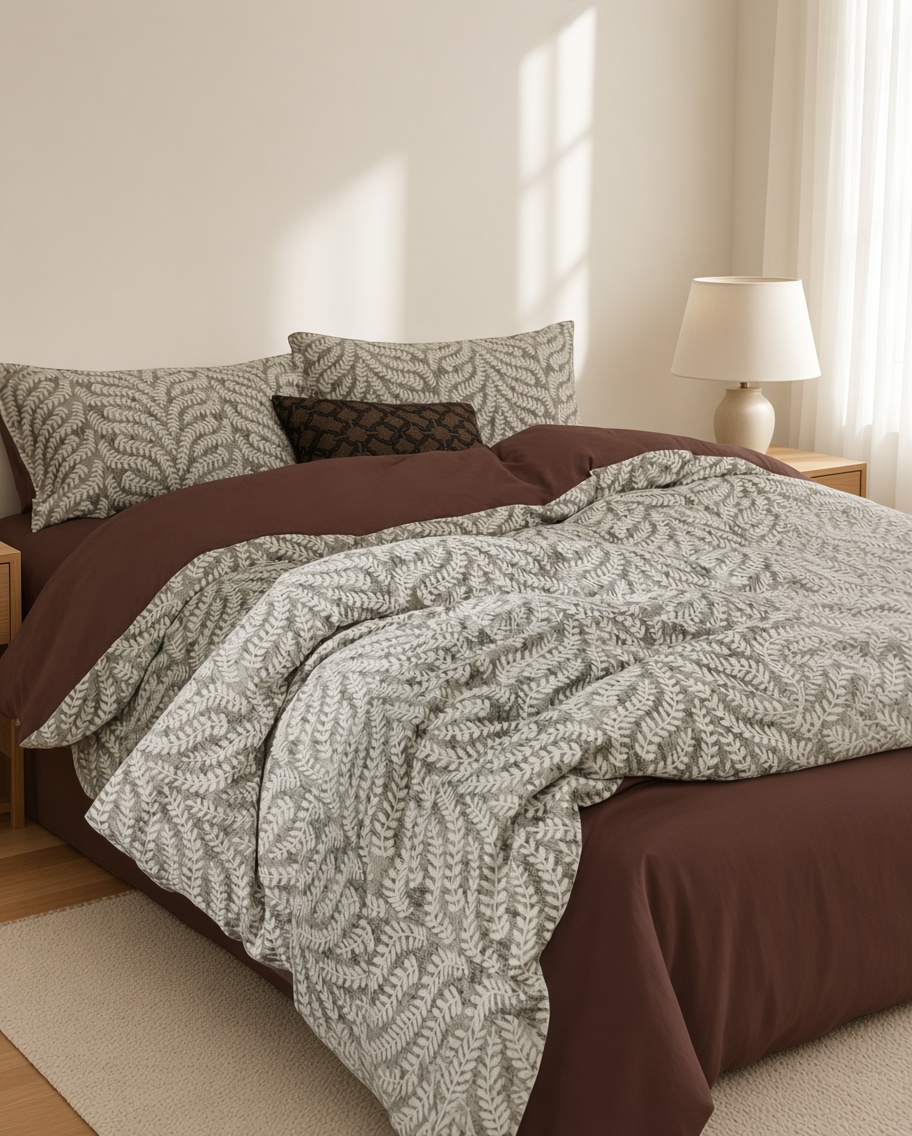 Vintage Long Staple Cotton Expertly Woven Jacquard Silky Bedding Set