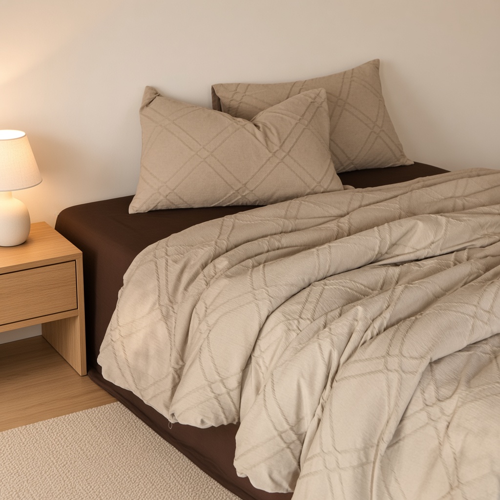 Minimalist Geometric Cotton Jacquard Bedding Set