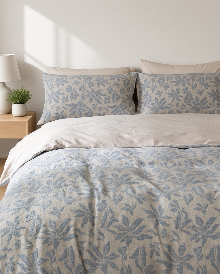 Vintage Long Staple Cotton Expertly Woven Jacquard Silky Bedding Set