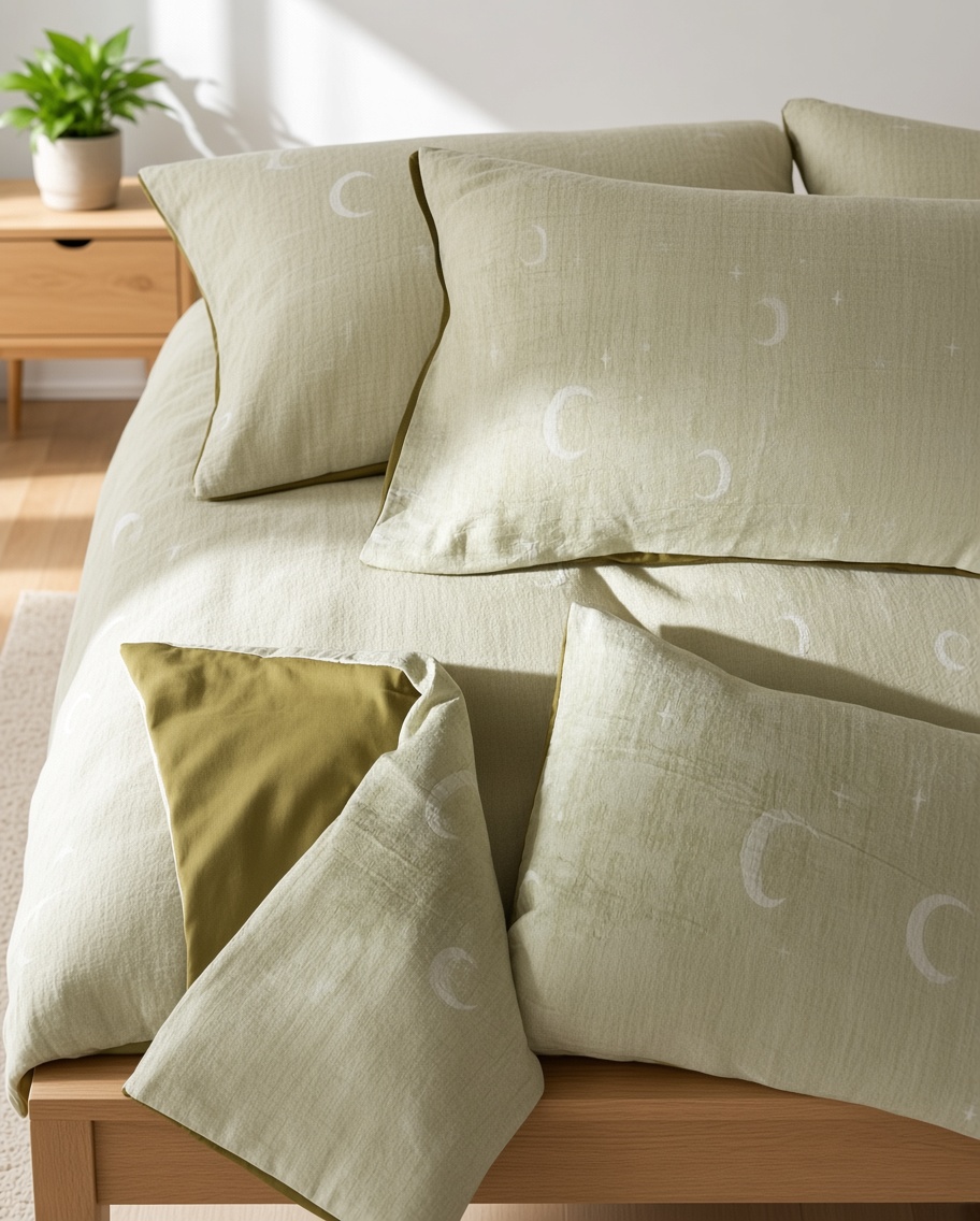 Vintage Long Staple Cotton Expertly Woven Jacquard Silky Bedding Set
