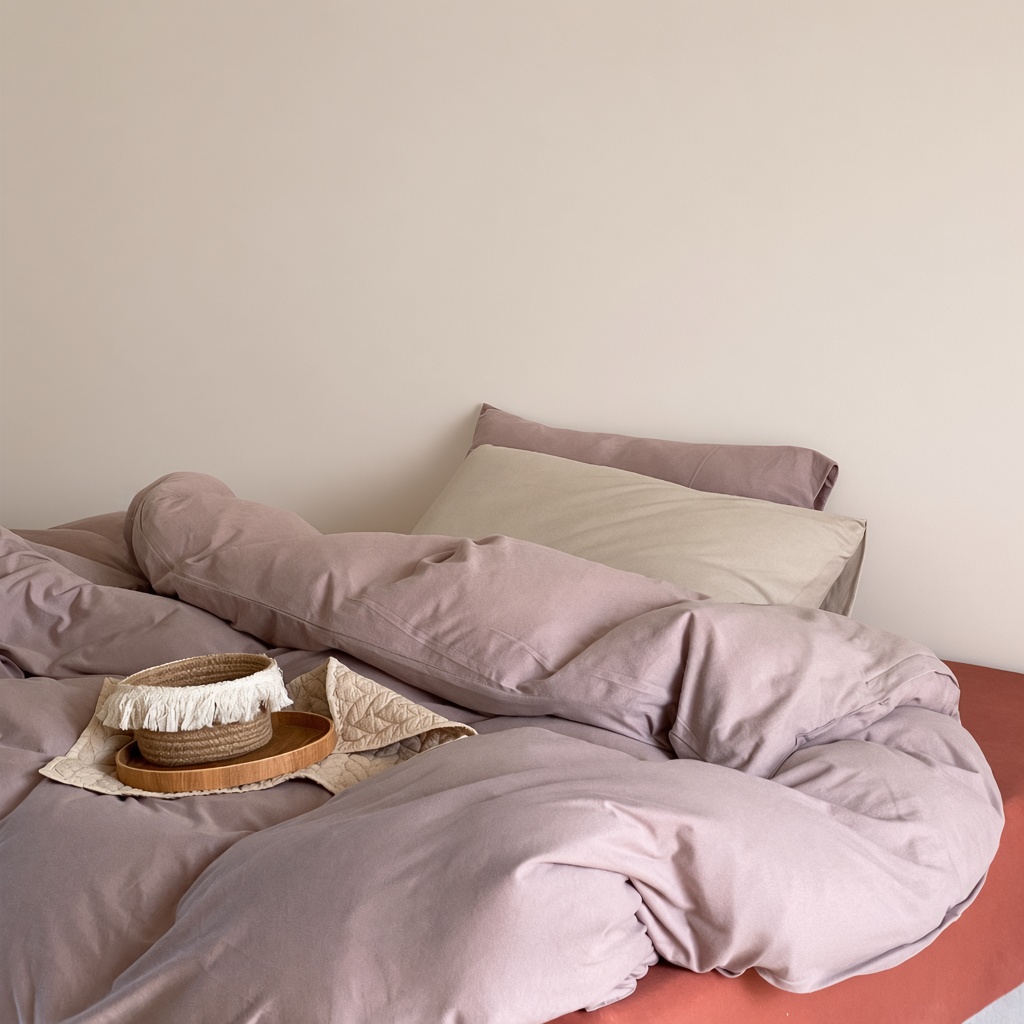 Warm Tone Jersey Knit Bedding Set