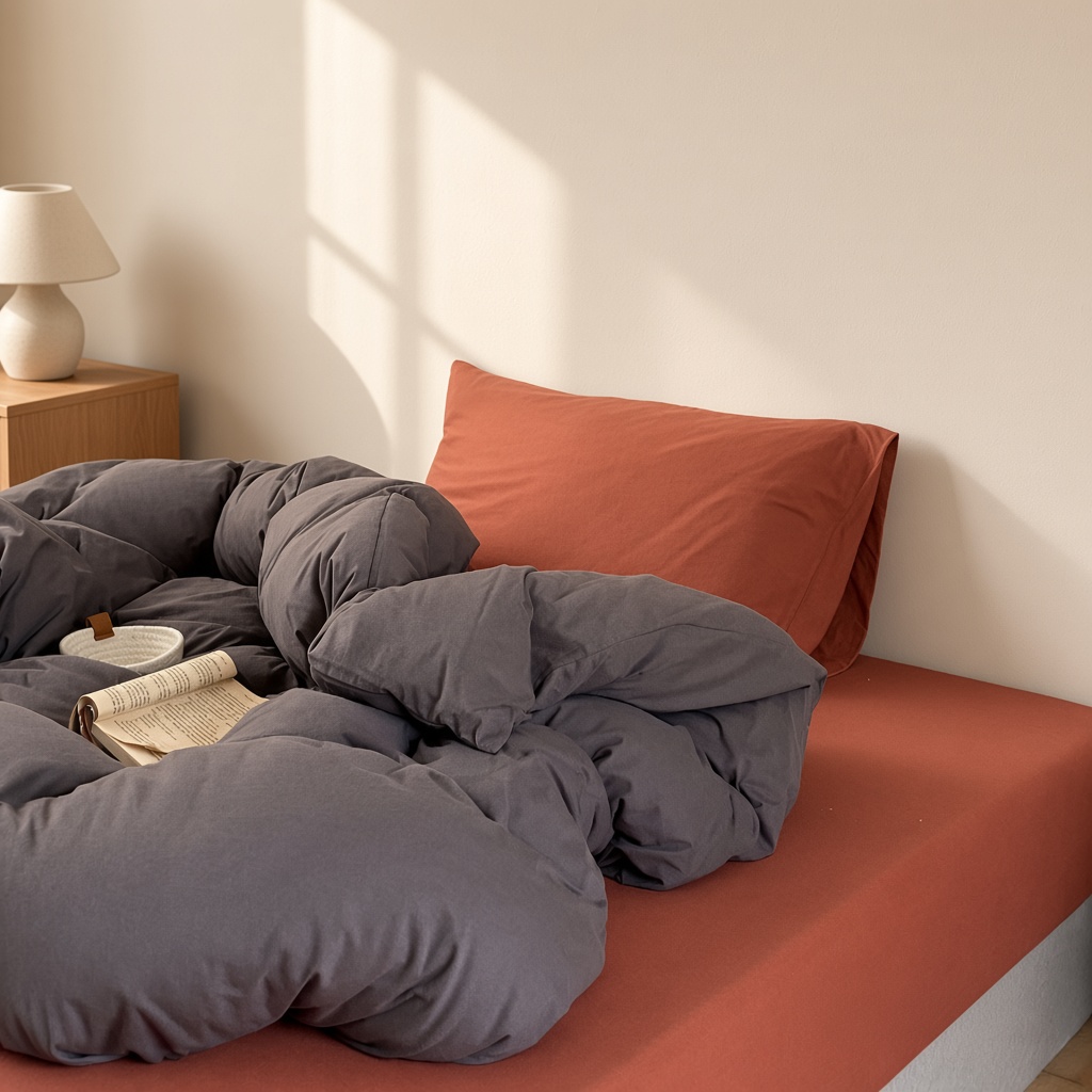 Mixed Color Jersey Knit Breathable Bedding Set
