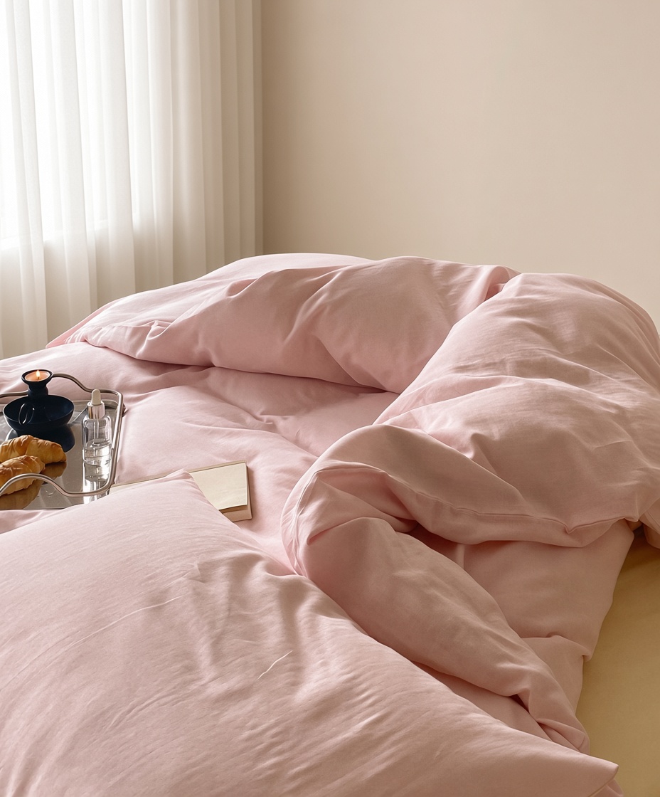 Minimalist Cotton Washed Double Layer Bedding Bundle