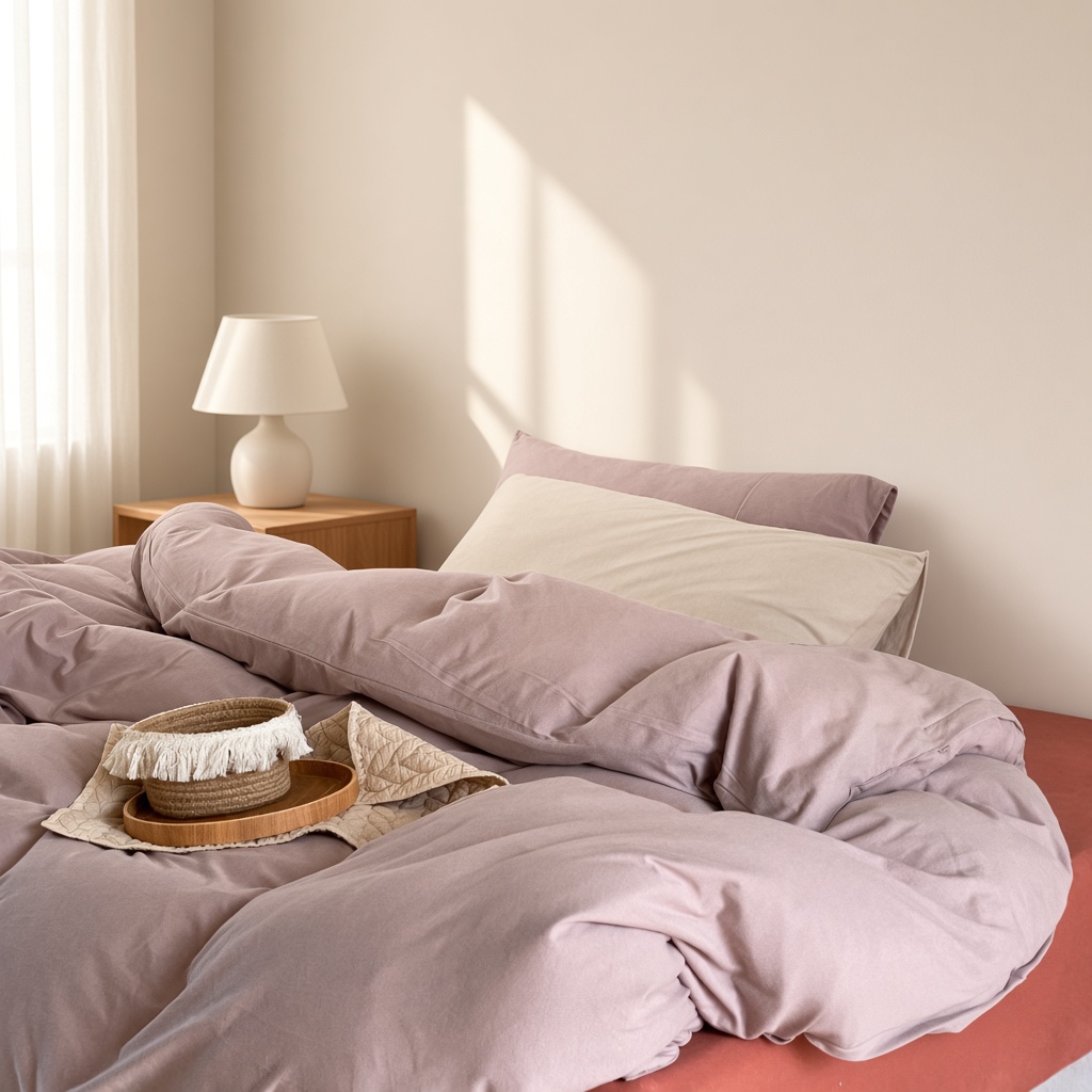 Mixed Color Jersey Knit Breathable Bedding Set
