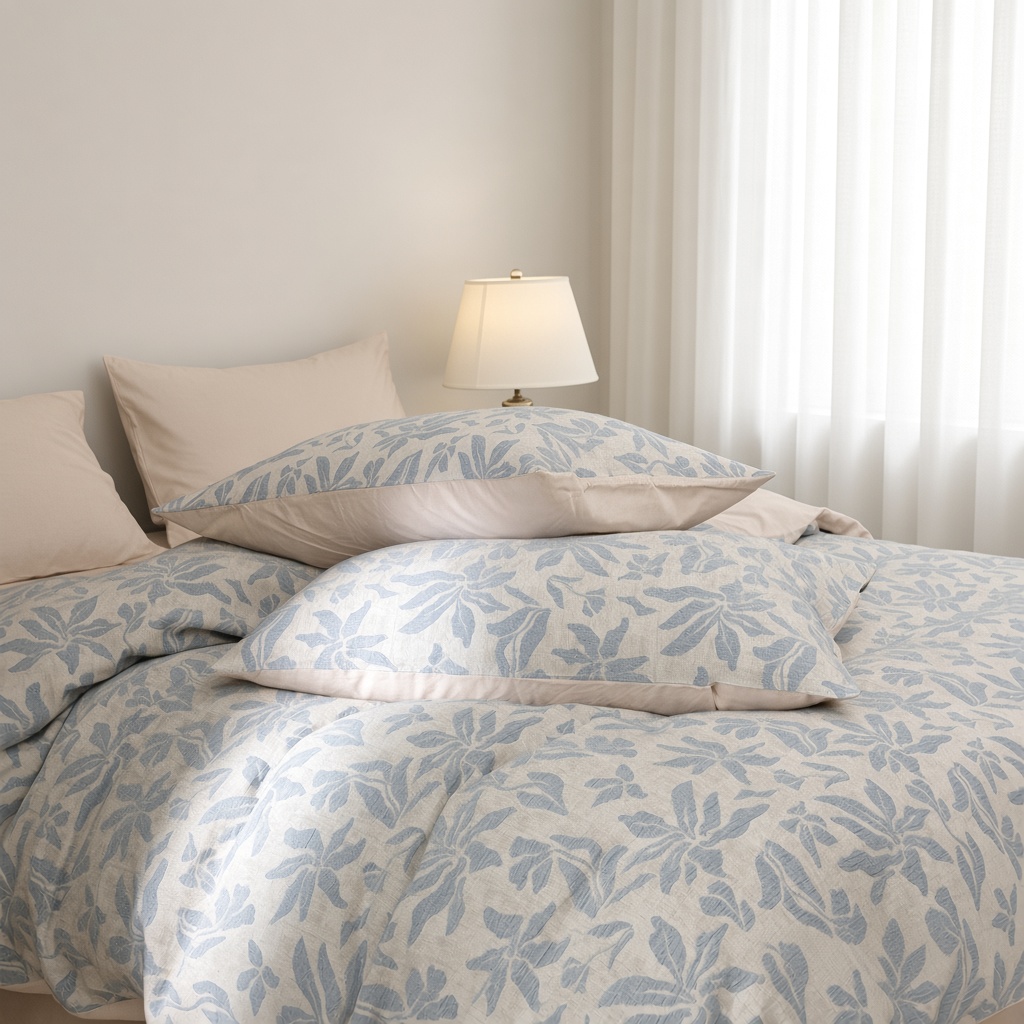 Vintage Long Staple Cotton Expertly Woven Jacquard Silky Bedding Set