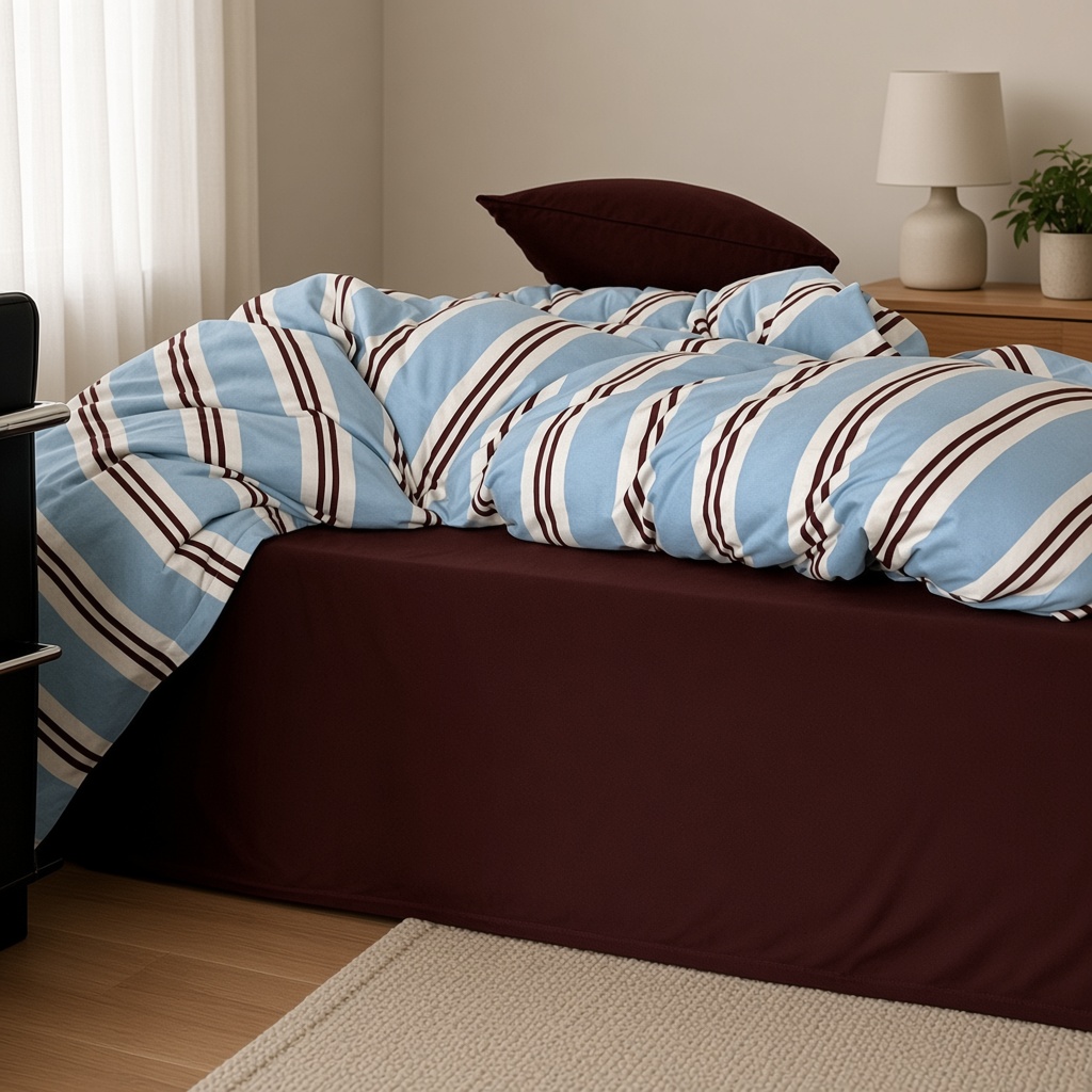 Retro Striped Jersey Knit Bedding Set
