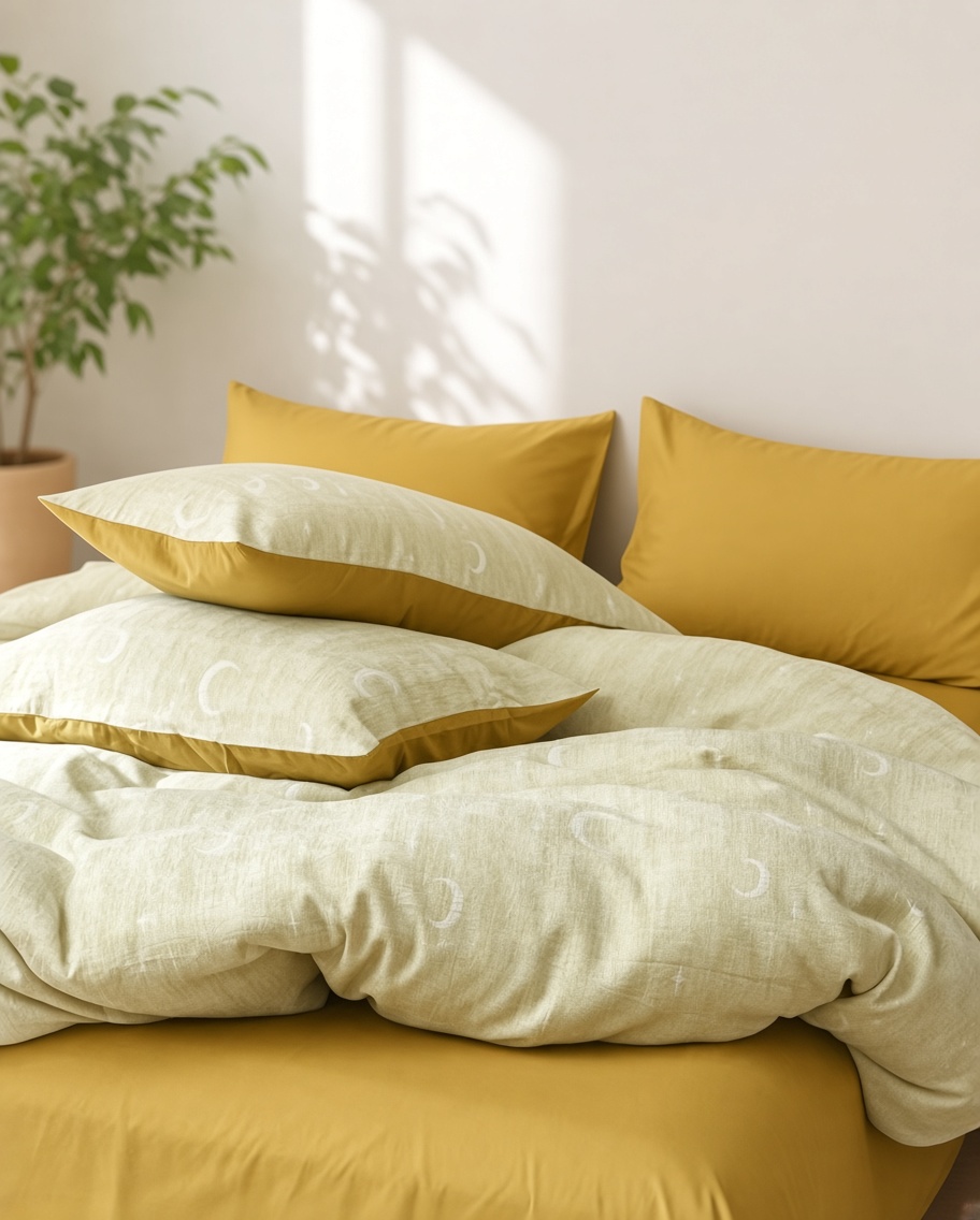 Vintage Long Staple Cotton Expertly Woven Jacquard Silky Bedding Set