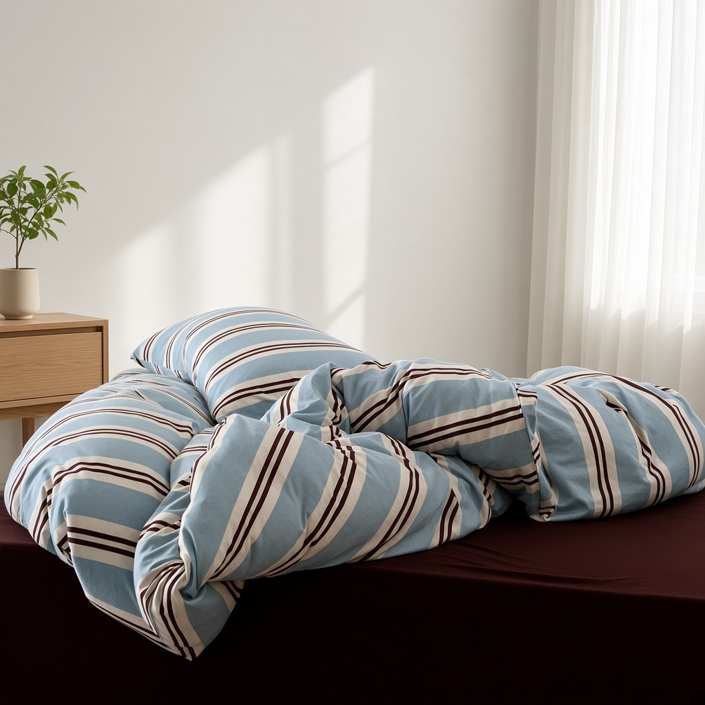 Retro Striped Jersey Knit Bedding Set