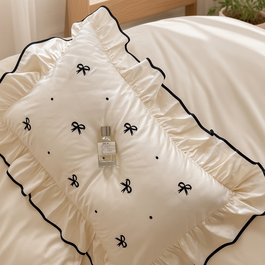 Ribbon Ruffle Long Staple Cotton Jacquard Bedding Bundle