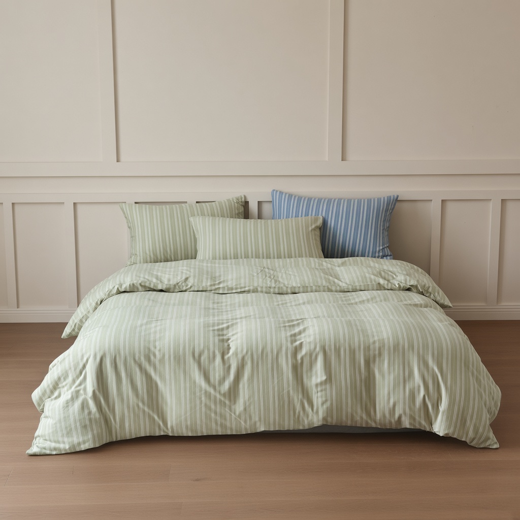 Striped Cotton Jersey Knit Bedding Set