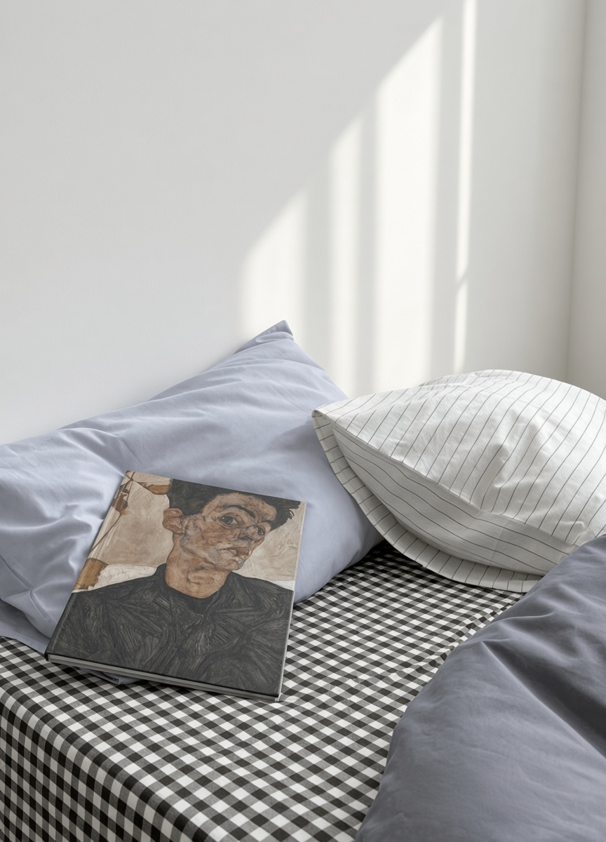 Minimalist Mixed Gingham Cotton Washed Breathable Bedding Set