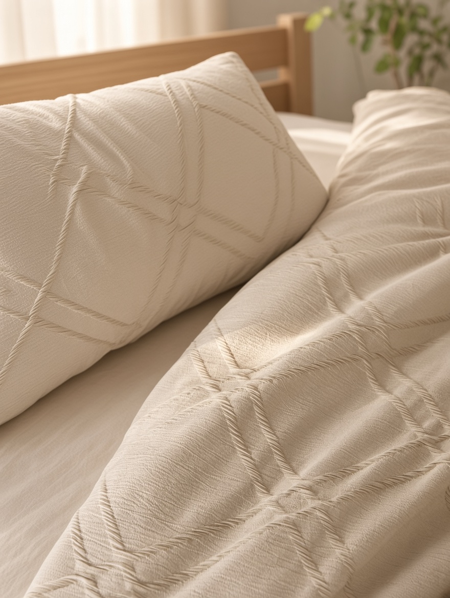 Minimalist Geometric Cotton Jacquard Bedding Set