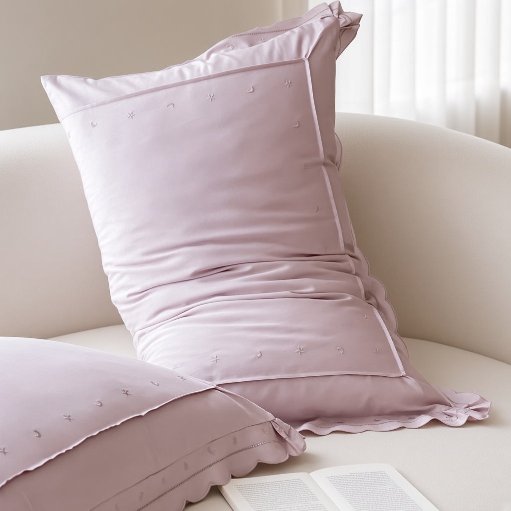 Celestial Ruffle Cotton Embroidered Bedding Bundle