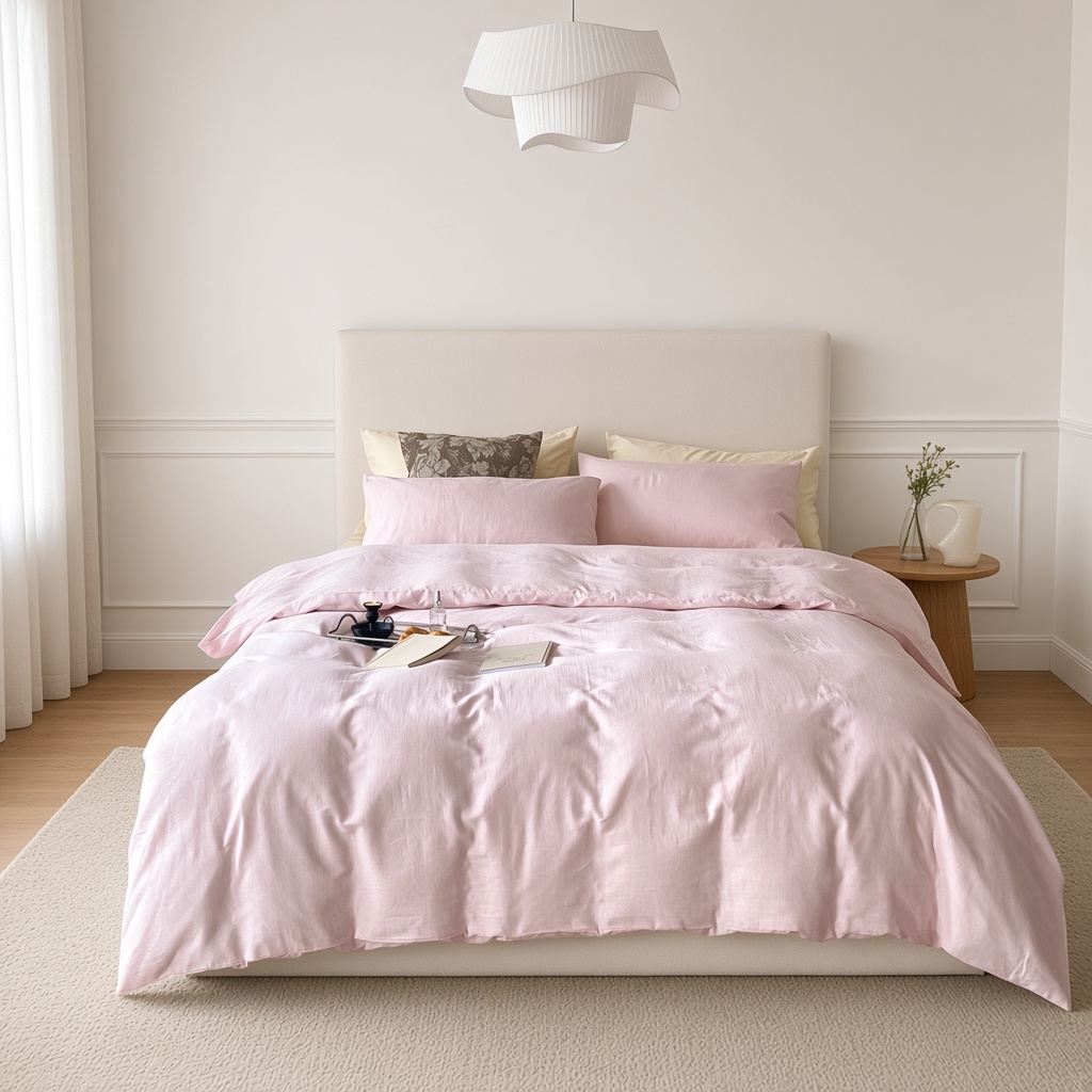 Minimalist Cotton Washed Double Layer Bedding Bundle