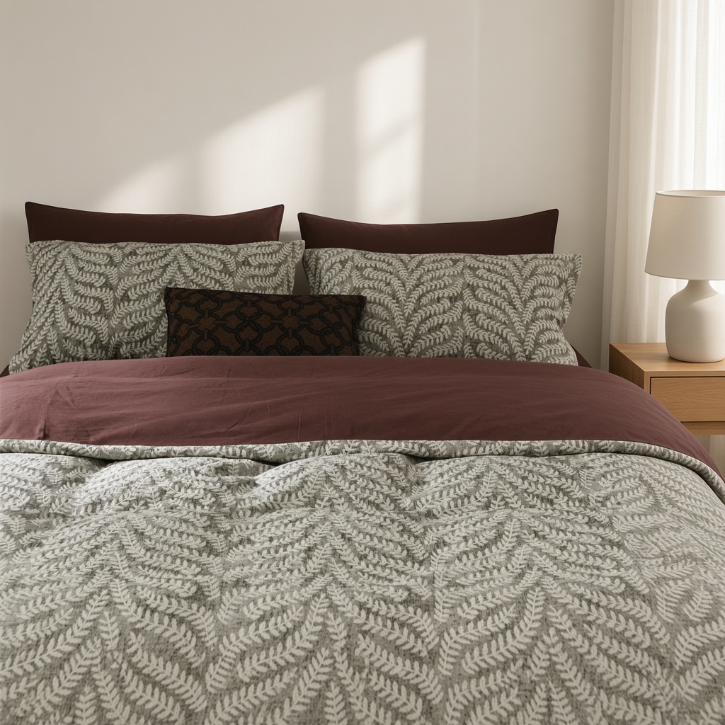 Vintage Long Staple Cotton Expertly Woven Jacquard Silky Bedding Set