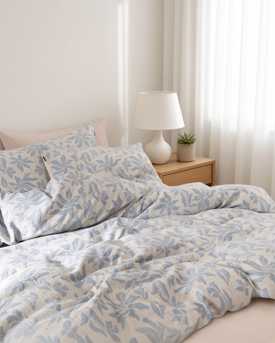 Vintage Long Staple Cotton Expertly Woven Jacquard Silky Bedding Set