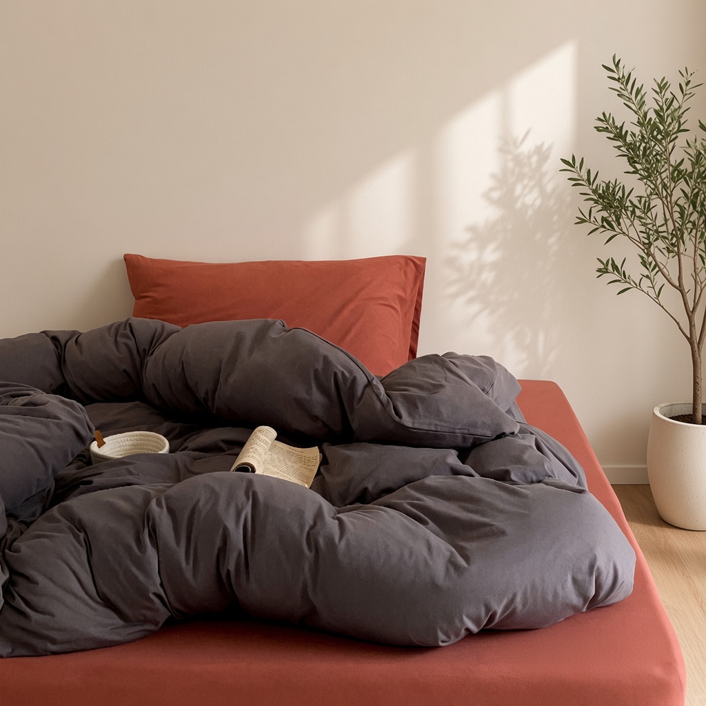 Warm Tone Jersey Knit Bedding Set