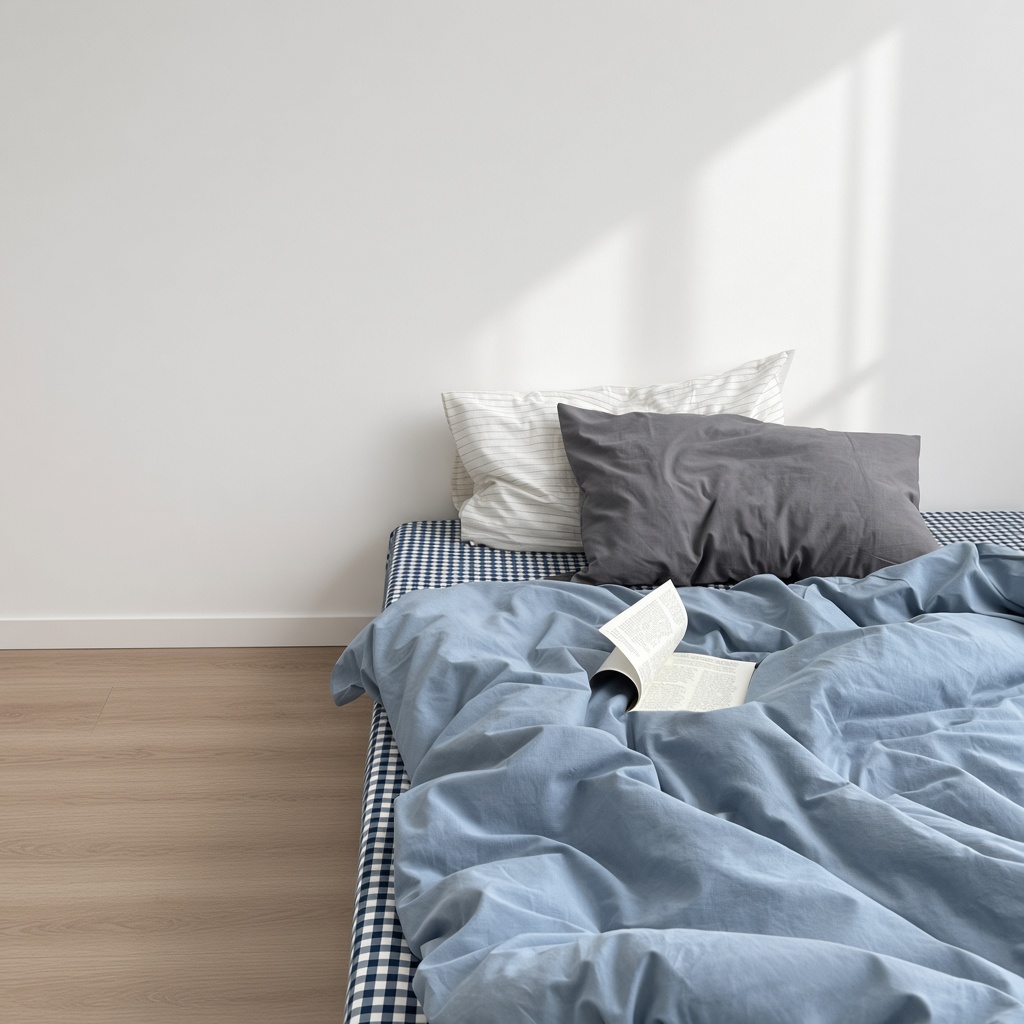 Minimalist Mixed Gingham Cotton Washed Breathable Bedding Set