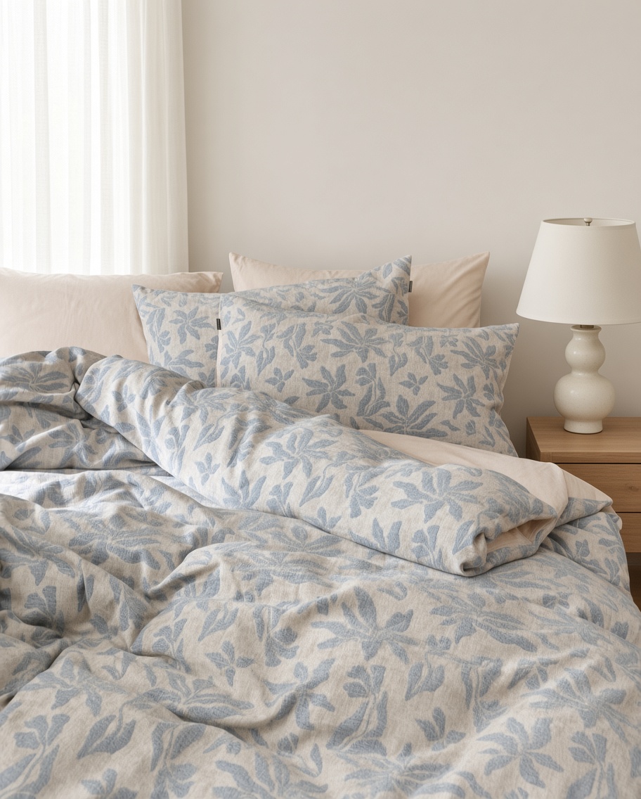 Vintage Long Staple Cotton Expertly Woven Jacquard Silky Bedding Set