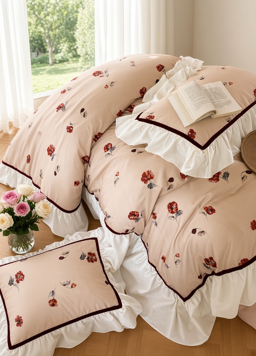 Floral Ruffled Bedding Bundle