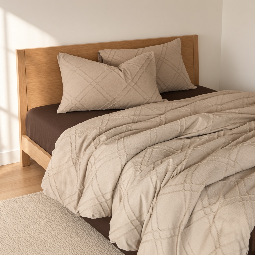 Geometric Cotton Jacquard Breathable Bedding Set
