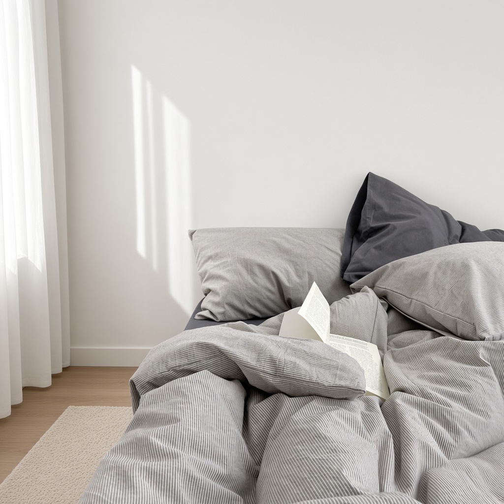 Minimalist Mixed Gingham Cotton Washed Breathable Bedding Set